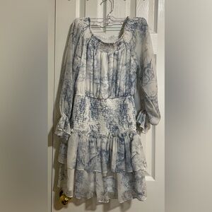 TCEC Blue and White Mini Dress
